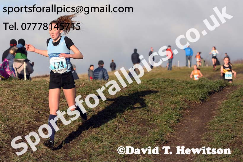Girls under-13s North Eastern Cross Country, 2018 Northern Cross Country Champs., Wrekenton, Gateshead. Photo:  David T. Hewitson/Sports for All Pics